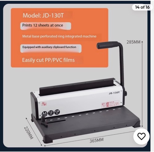 130t foro per rilegatrice - jd-130t,